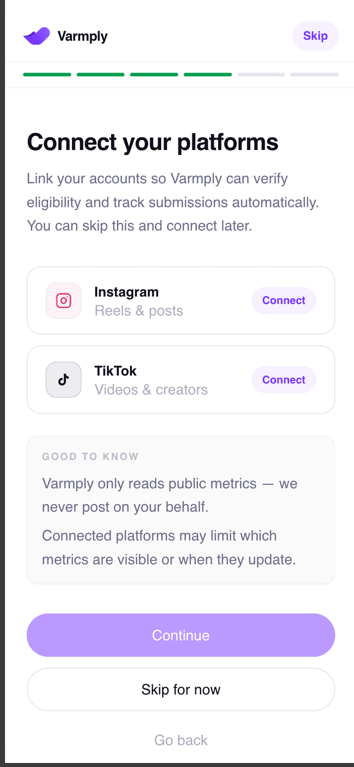 Connect & apply